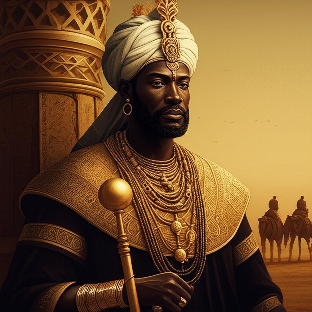 Illustration of Mansa Musa: The Legendary Life of History’s Wealthiest King