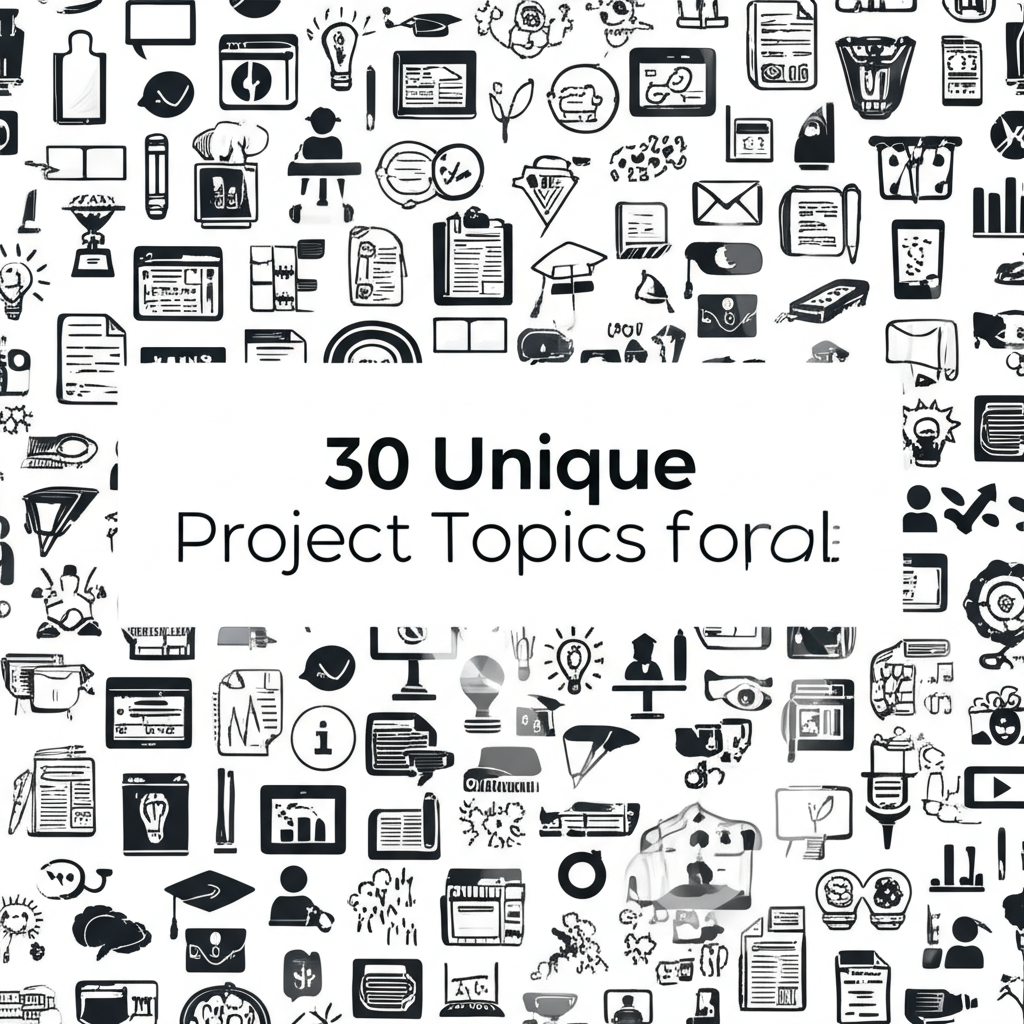 30 Unique Project Topics for Your Upcoming Project