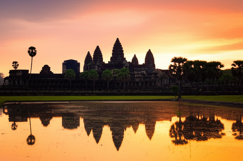 Illustration of Angkor Wat and the Rise of the Khmer Empire