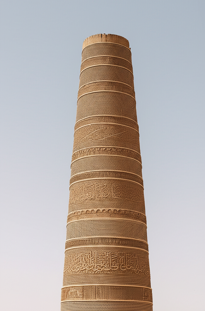 Illustration of Architectural Design of the Minaret of Jam in Afghanistan