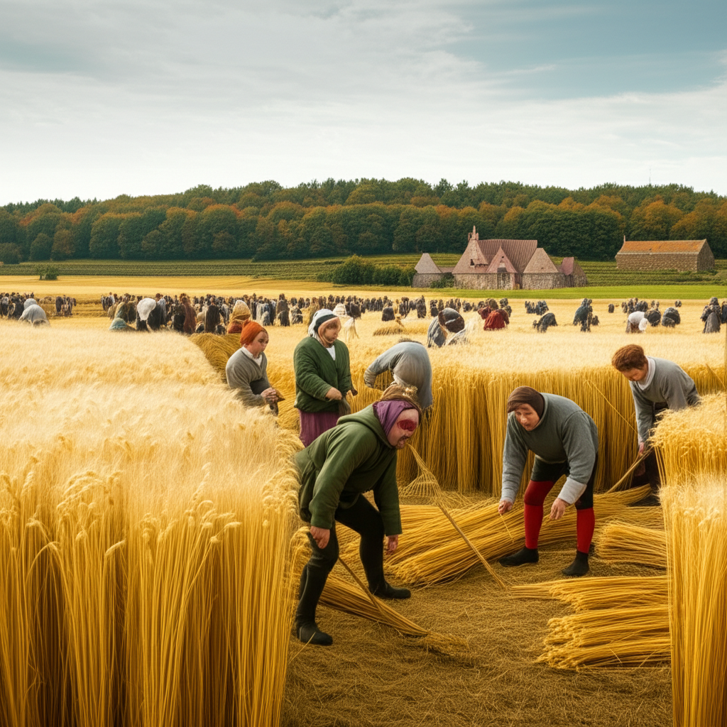Illustration of Black Death and the Rise of European Labor Wages