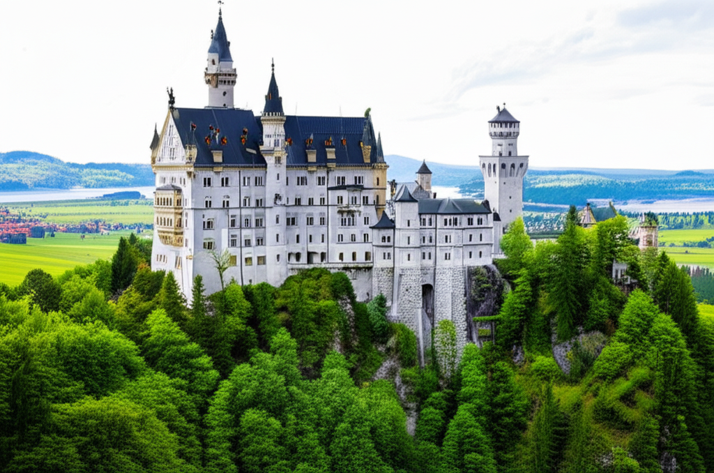 Illustration of Building Neuschwanstein Castle