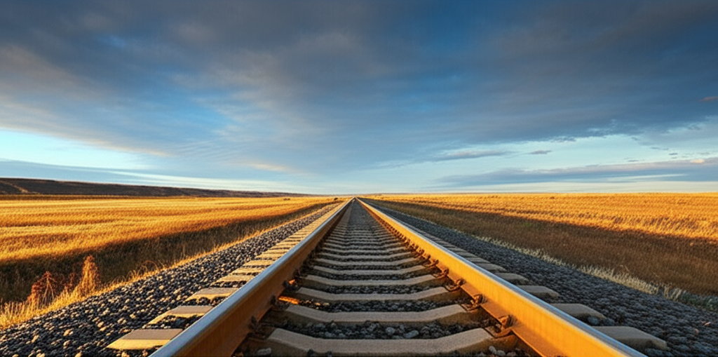 Illustration of Building the Trans-Siberian Railway Across 8 Time Zones