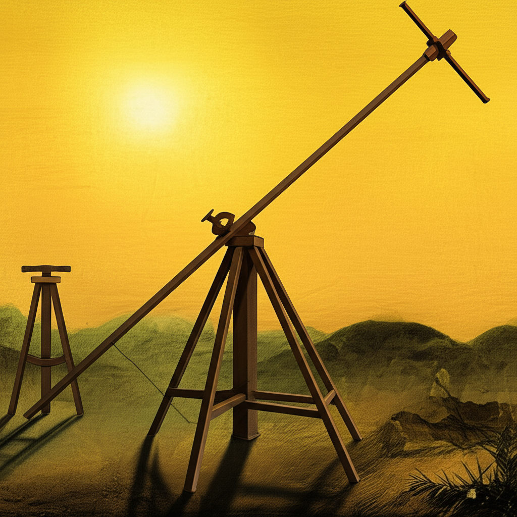 Illustration of Development of the Cross-Staff to Measure Sun Angles