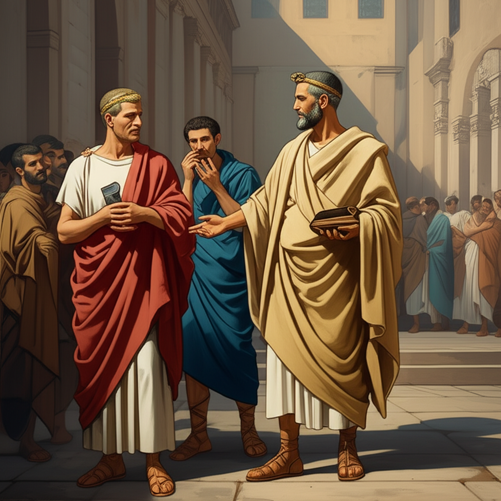 Illustration of Duties of a Roman Nomenclator