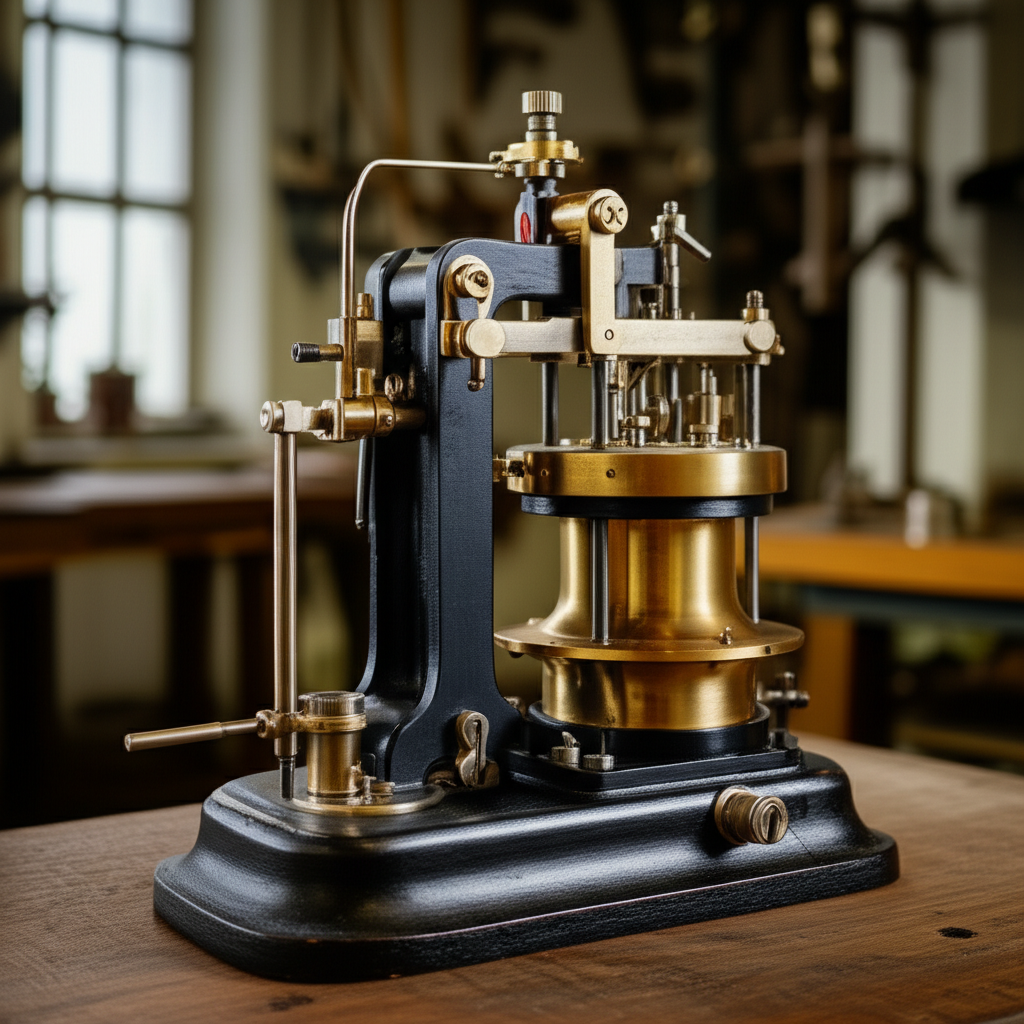 Illustration of Etienne Lenoir's Internal Combustion Engine