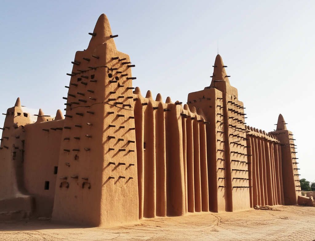 Illustration of Great Mosque of Djenné: Design & Function