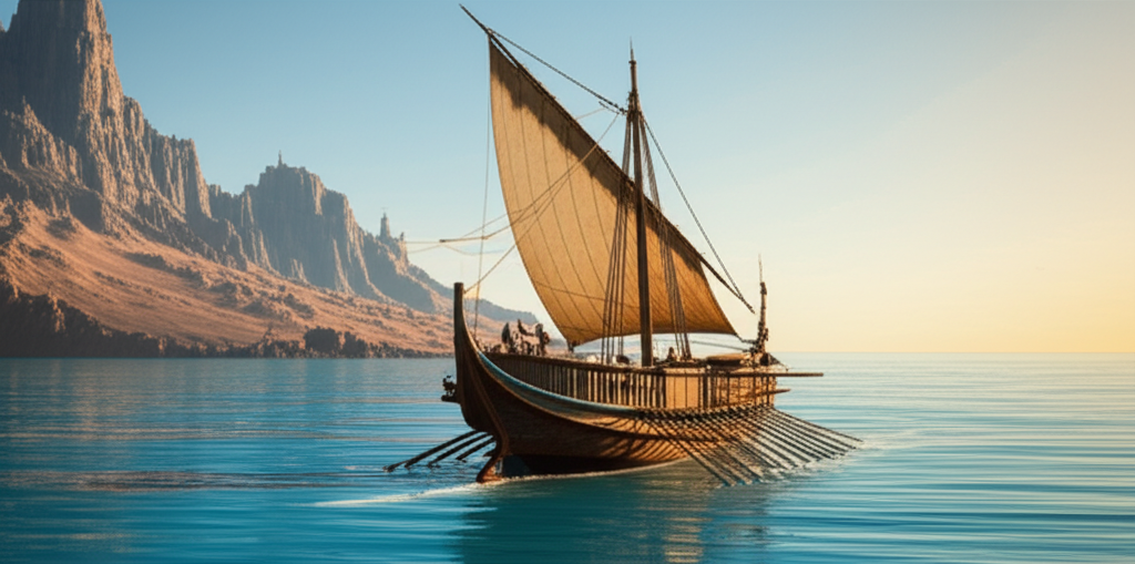 Illustration of Hanno the Navigator's African Voyage