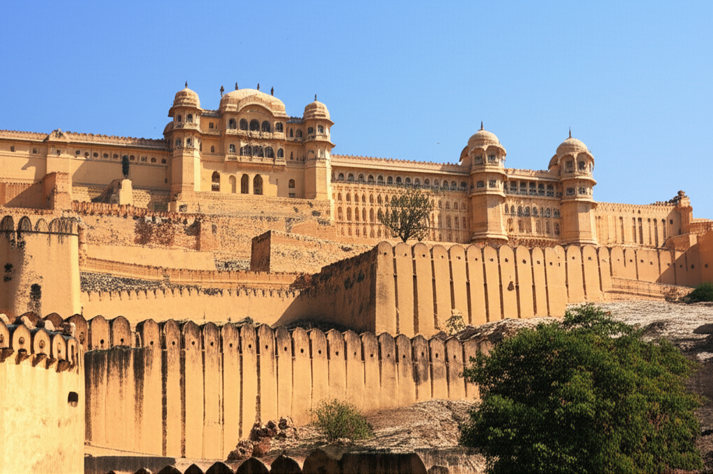 Illustration of History and Construction of Amber Fort Jaipur