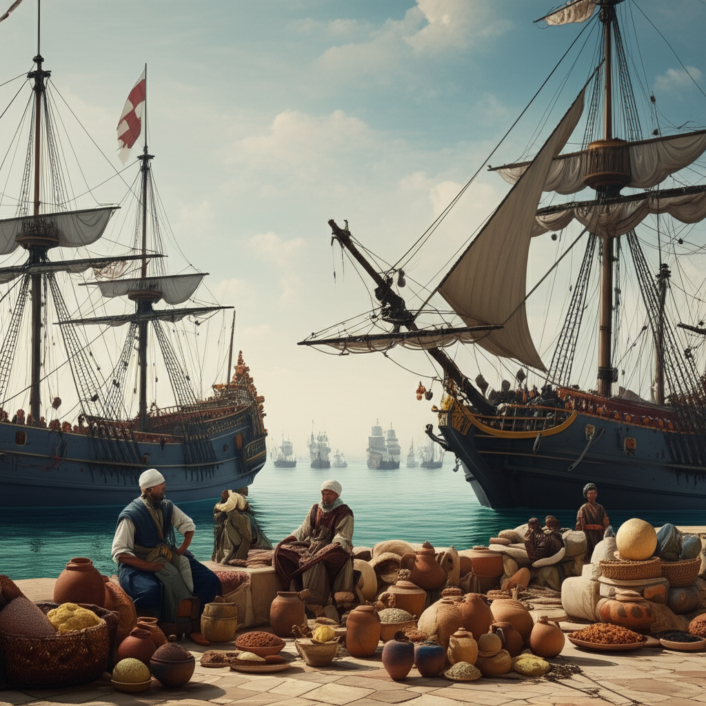 Illustration of History of the Levant Company and Mediterranean Trade