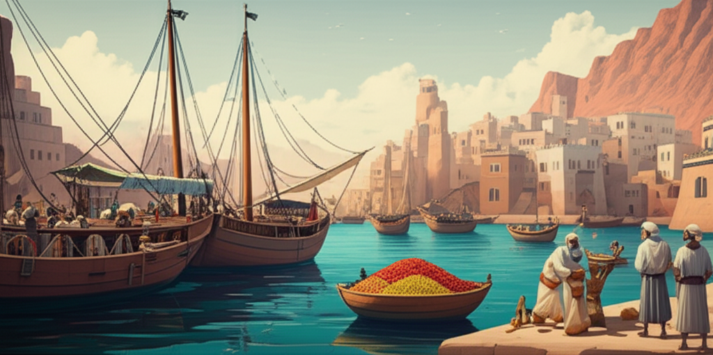 Illustration of How Himyar Dominated the Spice Trade in Ancient Yemen