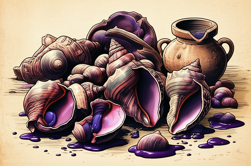 Illustration of How the Phoenicians Made Tyrian Purple