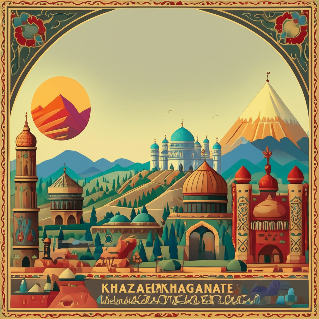 Illustration of Khazar Khaganate: Bridging East and West