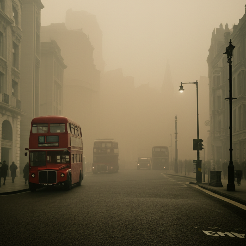 Illustration of London's Great Smog of 1952: An Environmental Legacy