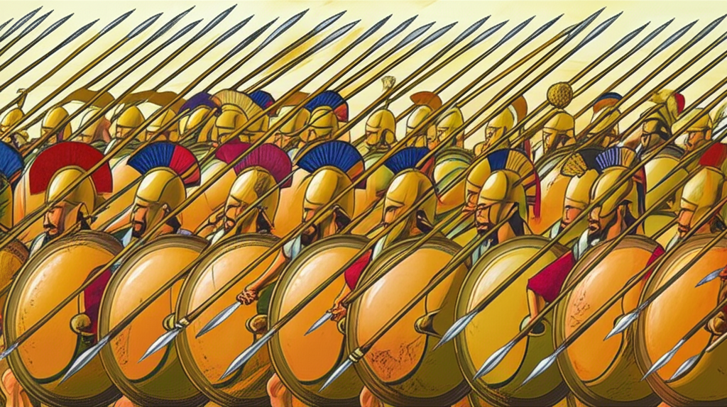Illustration of Macedonian Phalanx Tactics: Infantry Warfare Explained