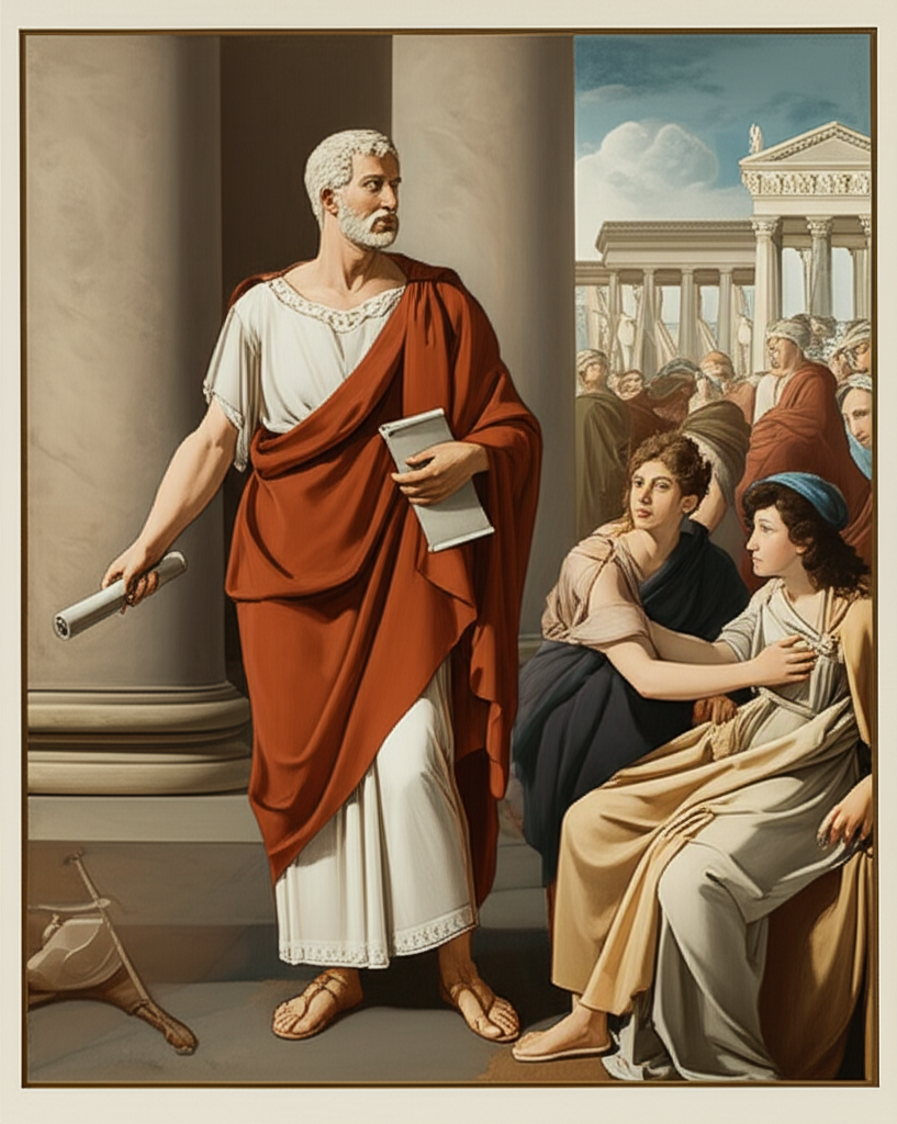 Illustration of Roman Censors and Public Morality