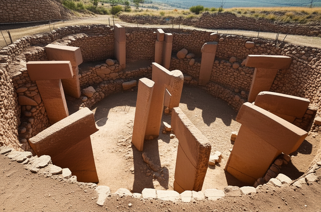 Illustration of The Construction and Religious Purpose of Göbekli Tepe