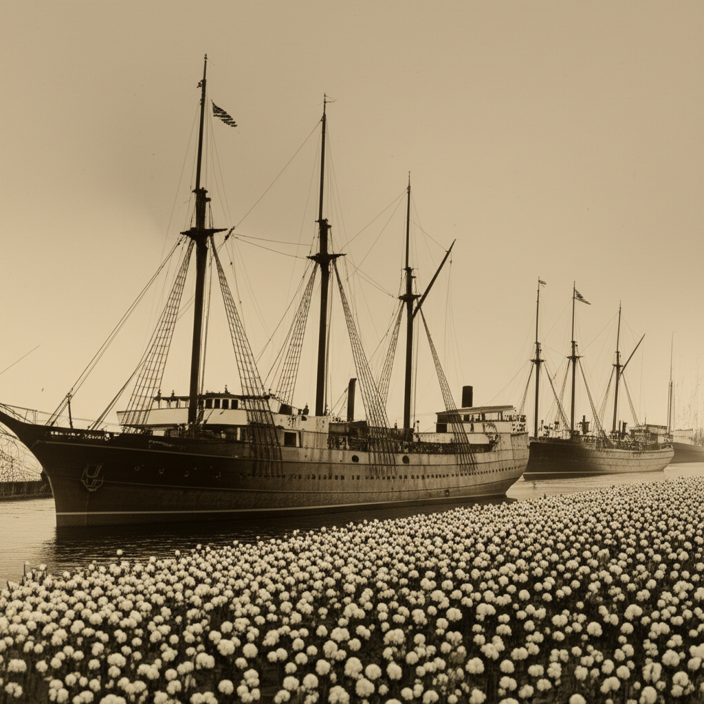 Illustration of The Cotton Famine's Impact on UK-US Relations