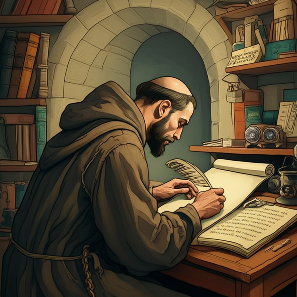 Illustration of The Daily Life of a Medieval Monk