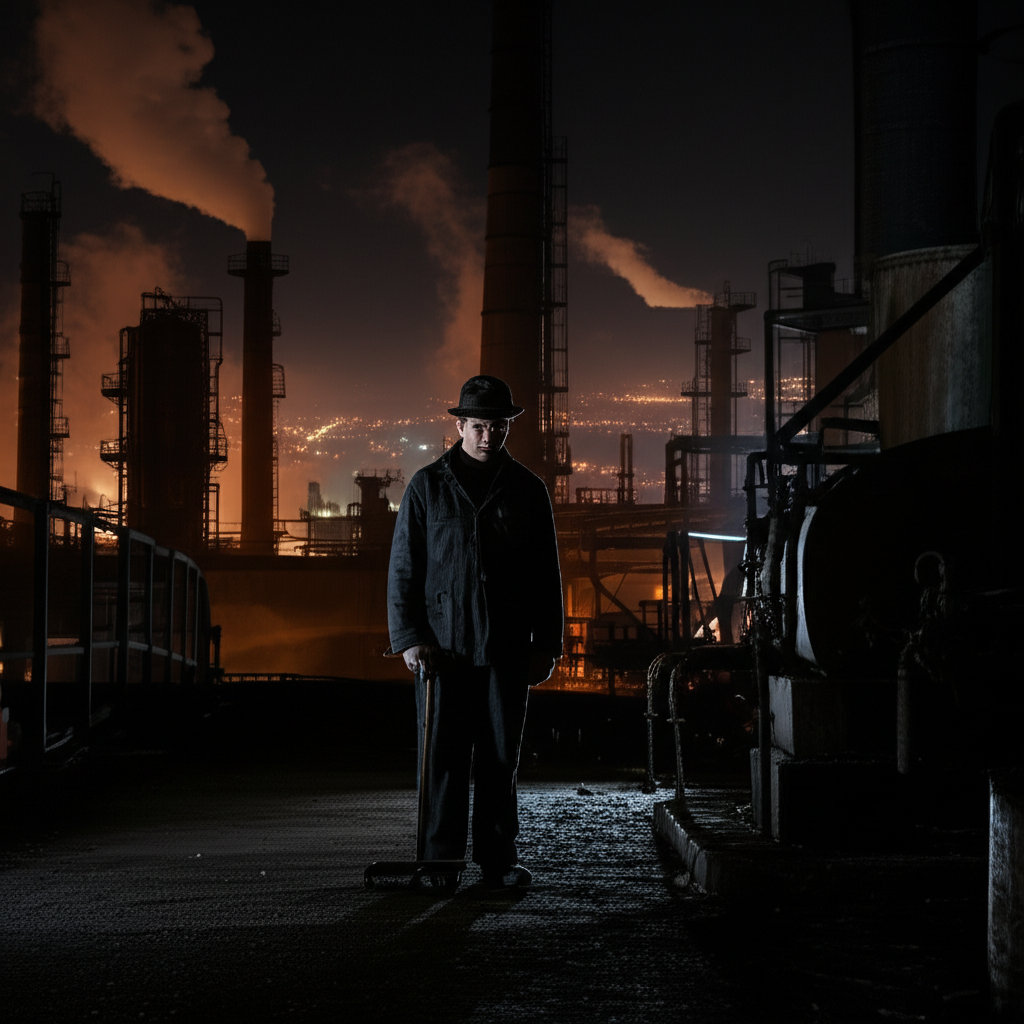 Illustration of The Daily Life of a Nightman in Industrial Cities