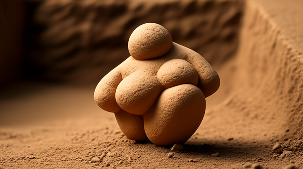 Illustration of The Discovery of the Venus of Willendorf