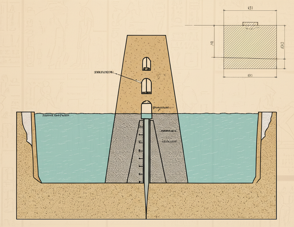 Illustration of The Engineering Behind the Ancient Egyptian Nilometer