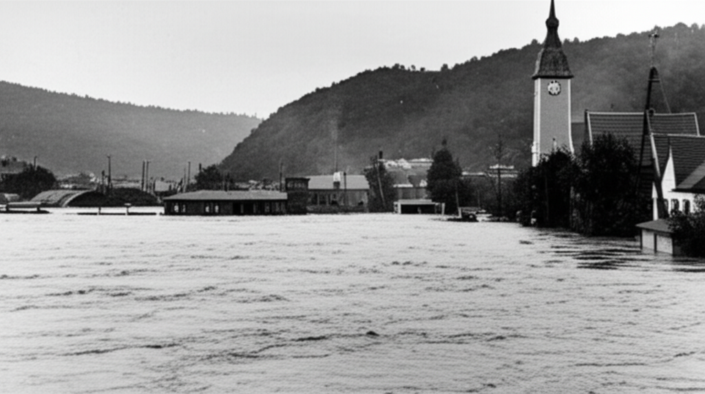 Illustration of The Impact of the Great Flood of 1889 in Johnstown