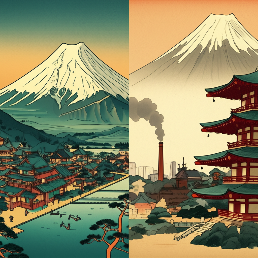 Illustration of The Meiji Restoration's Impact on Japan