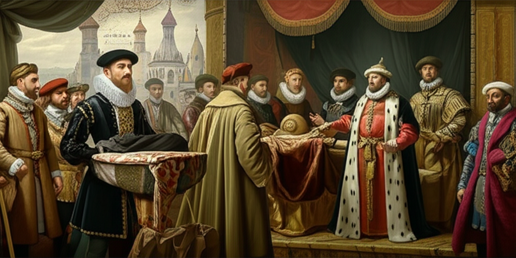 Illustration of The Muscovy Company's Trade with the Tsars