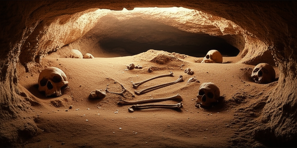 Illustration of The Neanderthal Burials of Shanidar Cave