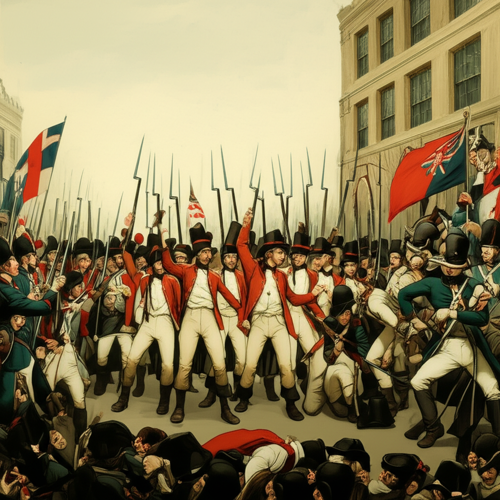 Illustration of The Peterloo Massacre and the Fight for Reform