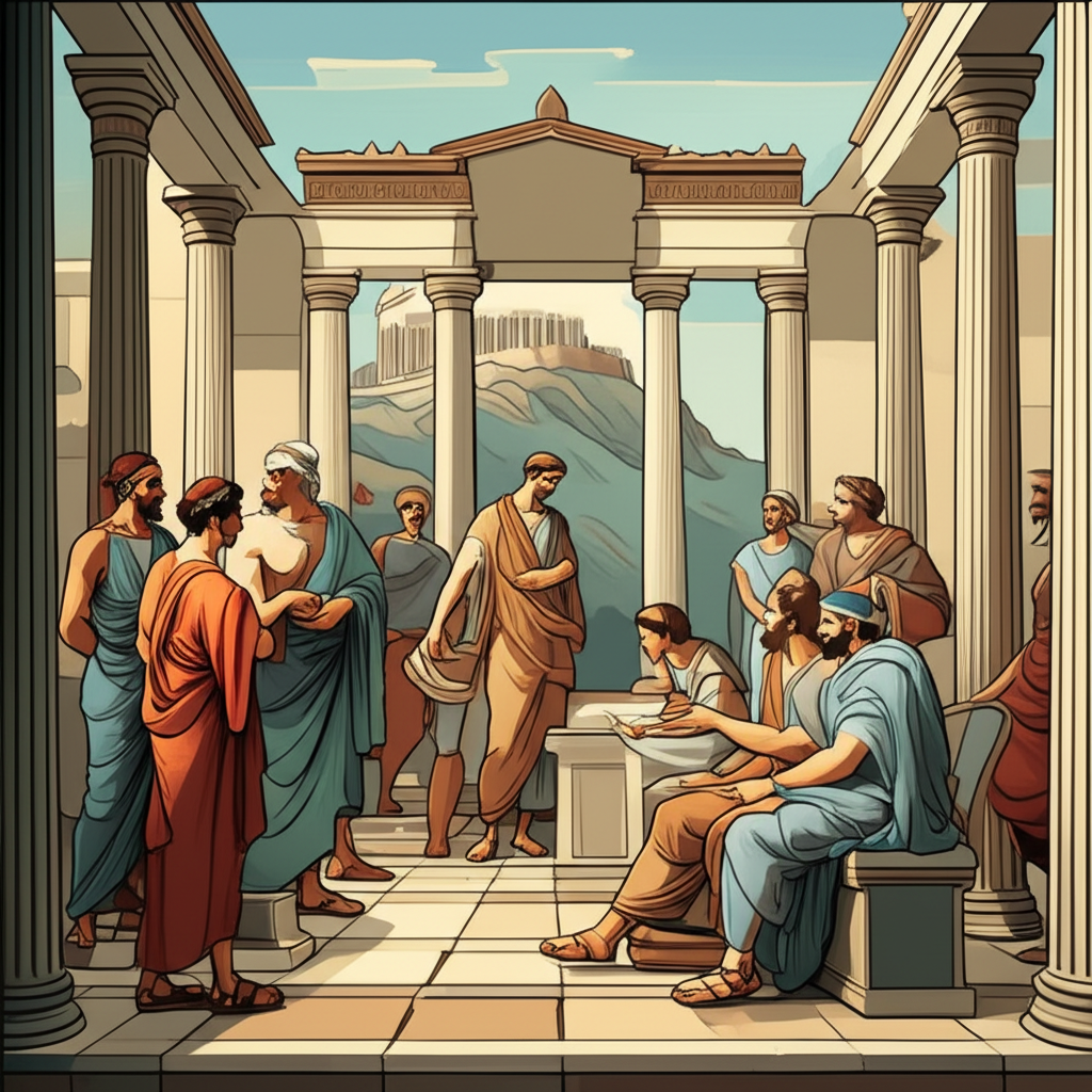 Illustration of The Prytaneis' Role in Athenian Democracy