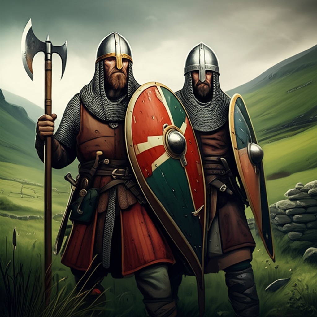 Illustration of The Role of Gallowglass Warriors in Medieval Irish Warfare