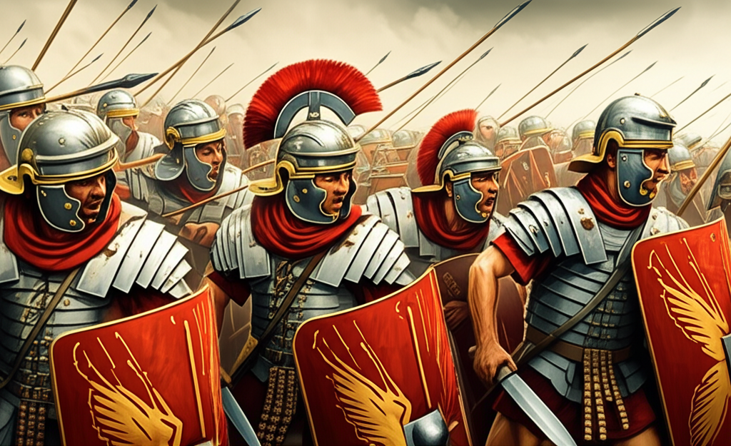 Illustration of The Role of Hastati in the Roman Manipular Legion