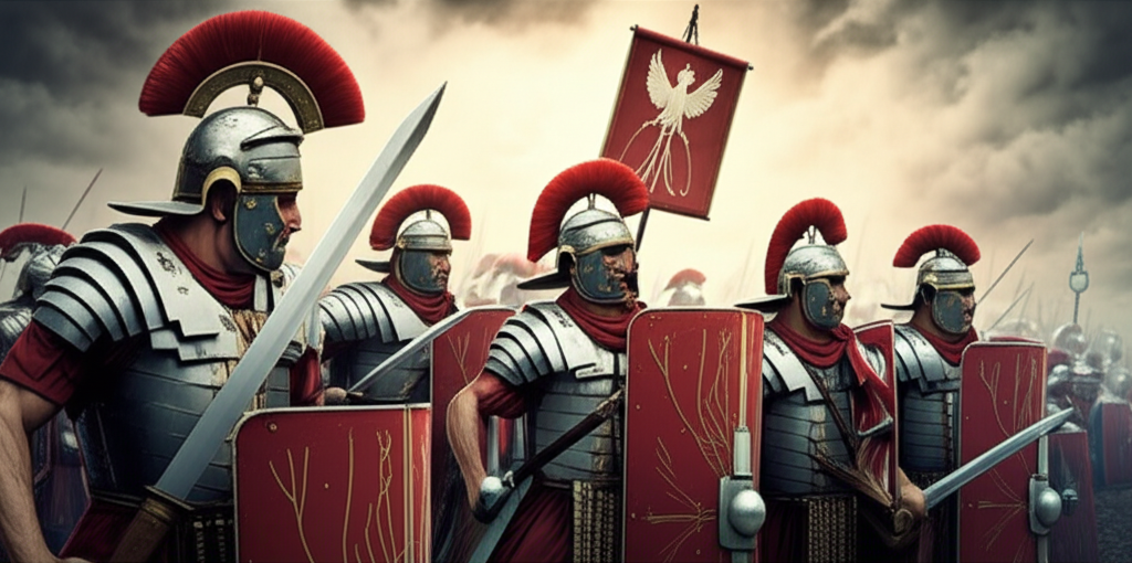 Illustration of The Year of the Four Emperors 69 AD Roman Civil War