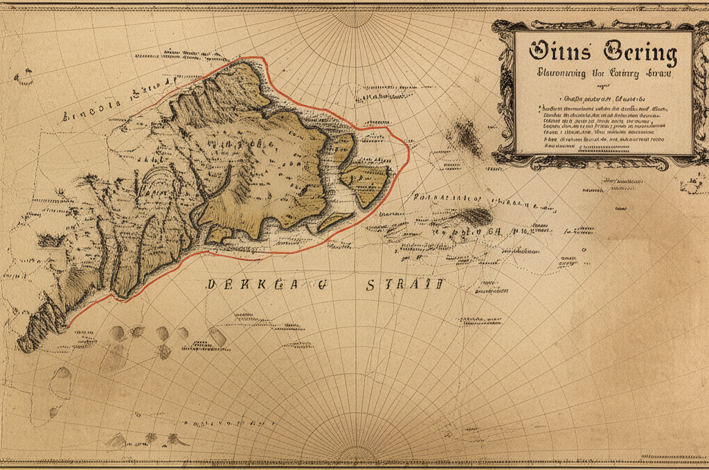 Illustration of Vitus Bering: Discovering the Bering Strait