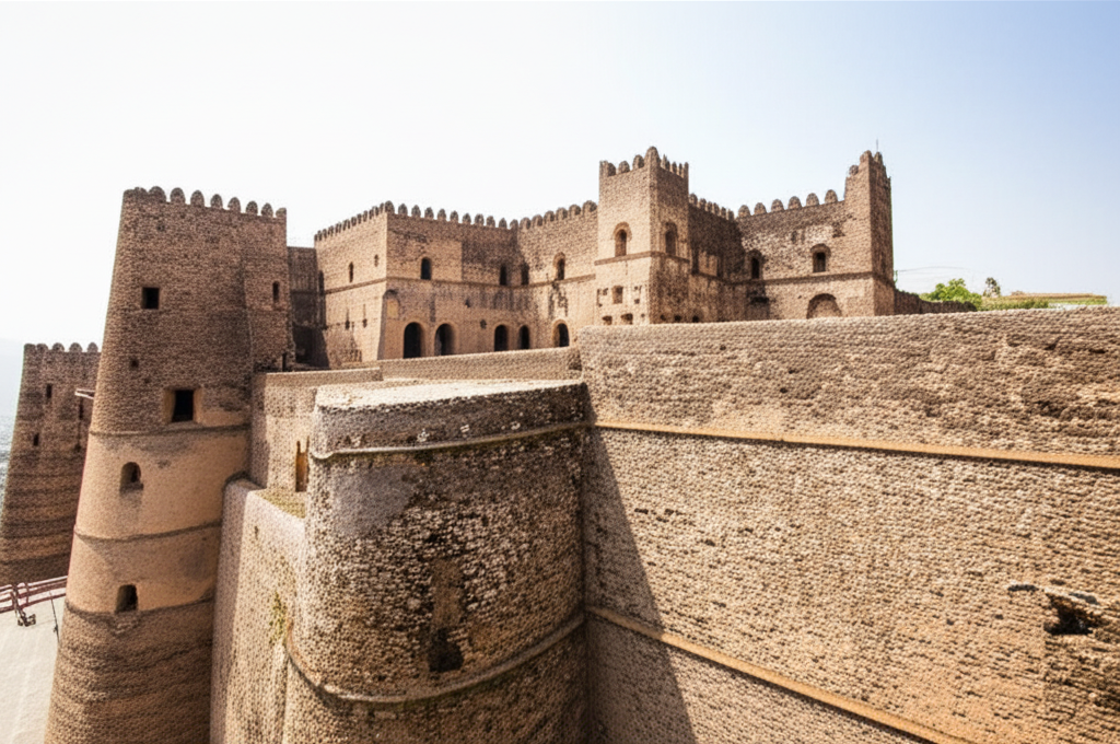 Construction of Fasil Ghebbi Fortress in Gondar