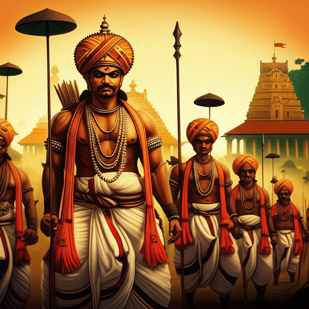 Illustration of Social Structure and Laws of Kerala Nayar Warriors