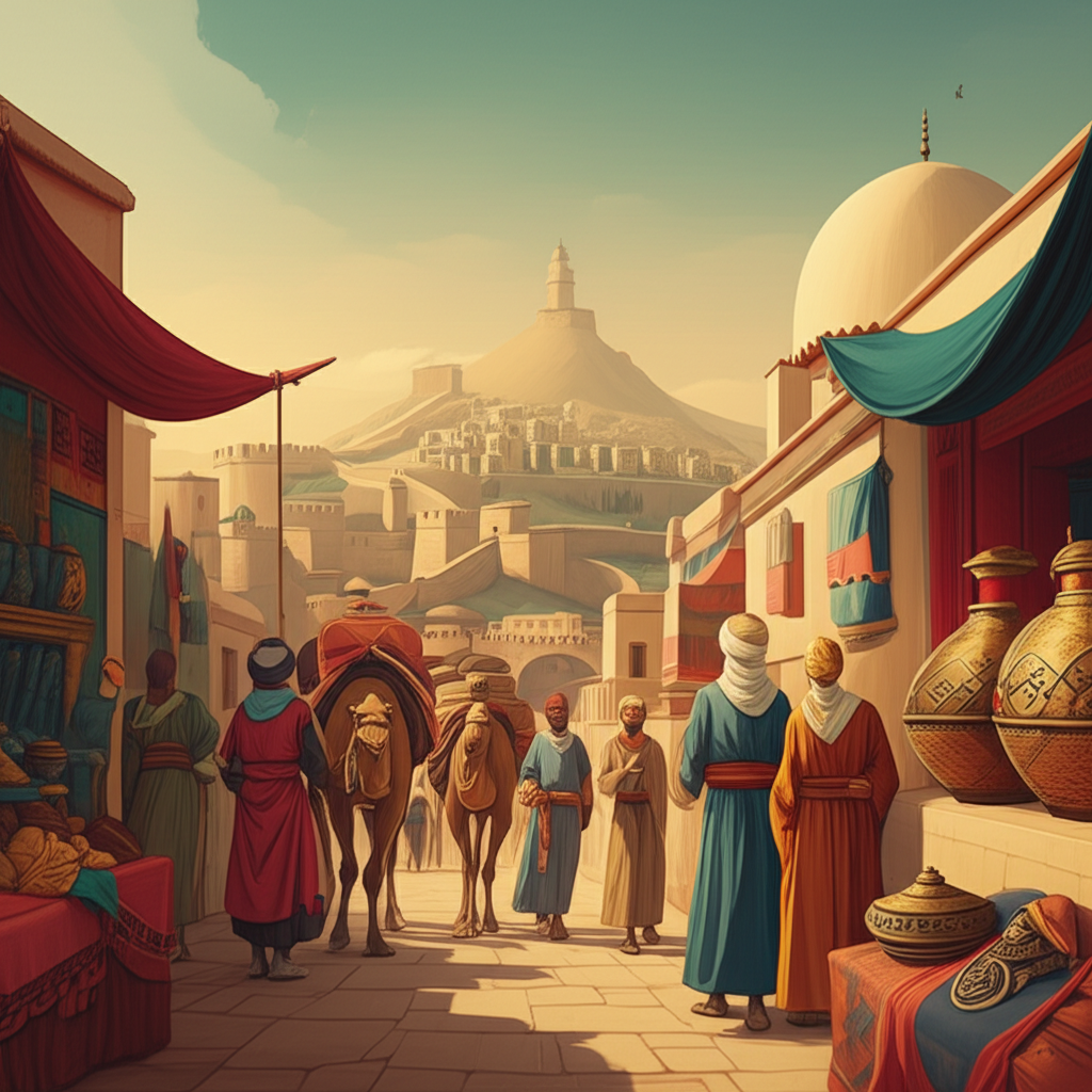 Illustration of Sogdian Merchant Networks Between China and Byzantium