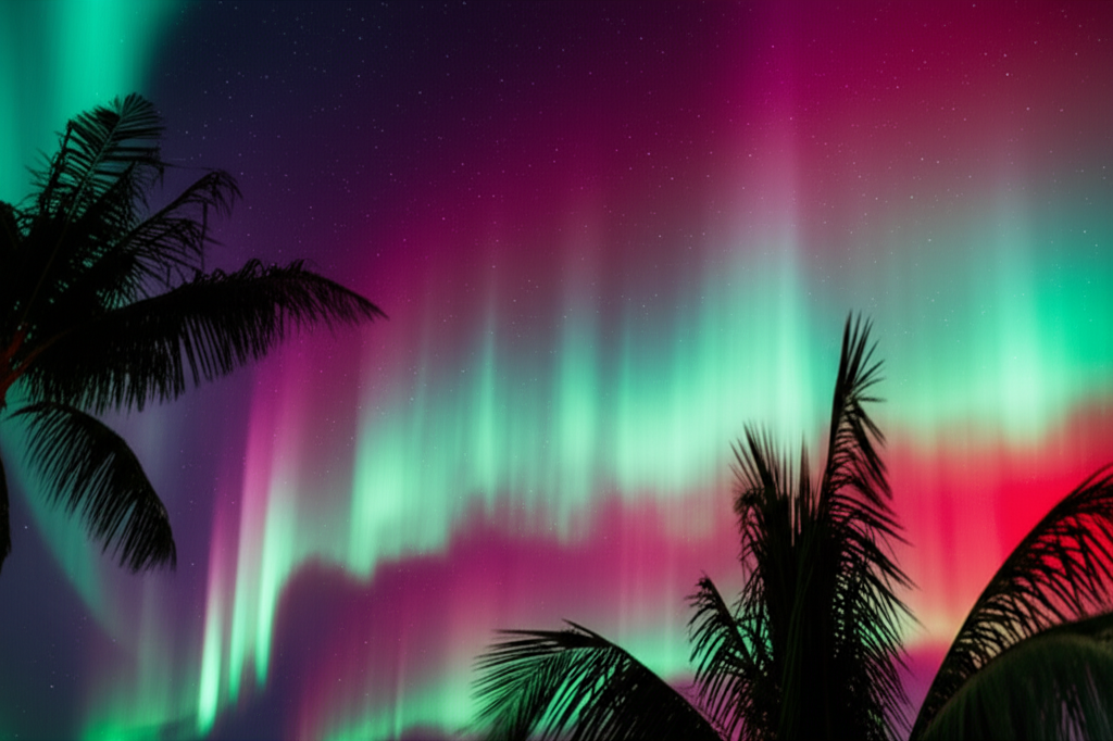 Illustration of The 1859 Carrington Event and Tropical Northern Lights