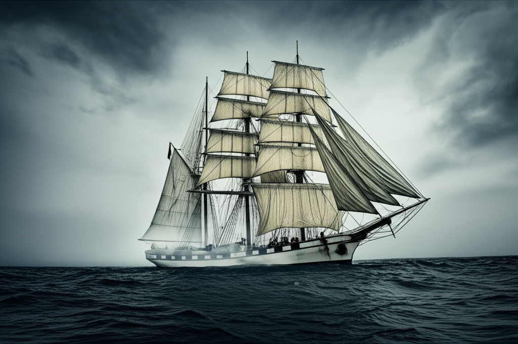 Illustration of The Mystery of the Carroll A. Deering Ghost Ship