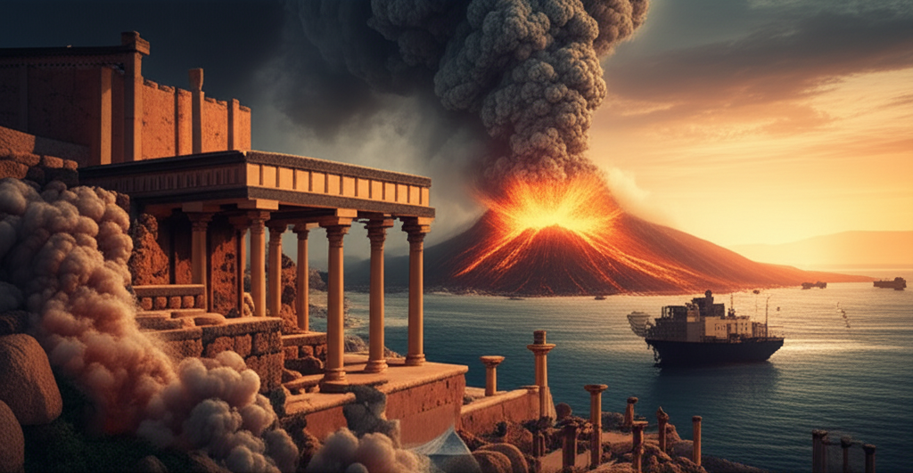 Illustration of The Thera Eruption and the End of the Minoan Golden Age