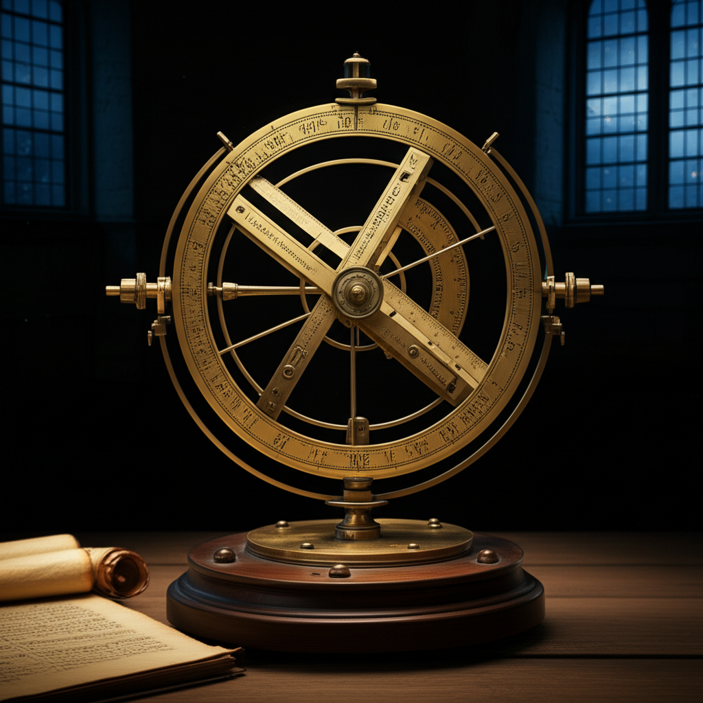 Illustration of The Torquetum and Medieval Astronomical Measurement